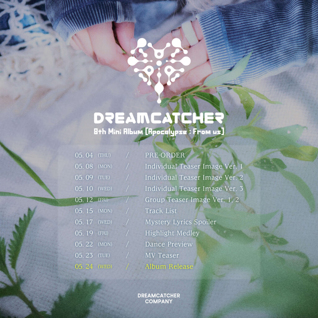 Calendario de lanzamiento del mini álbum de Dreamcatcher